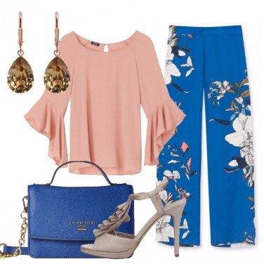 Outfit Il pantalone palazzo floreale