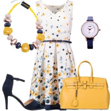 Outfit Giallo e blu