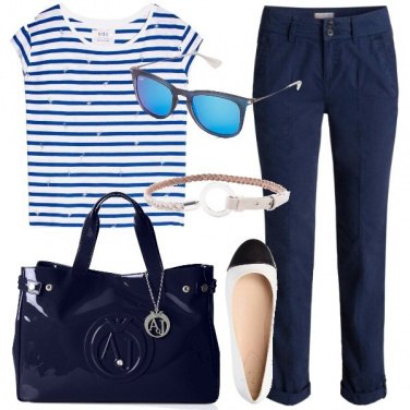 Outfit Semplicità a righe