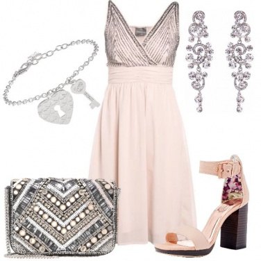 Outfit Preziosa in rosa e argento