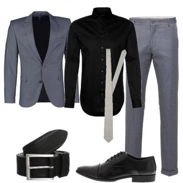 Outfit Cerimonia in grigio