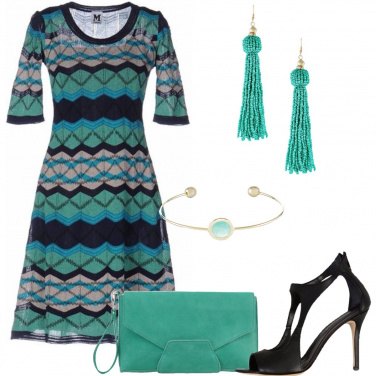Outfit Turchese e nero