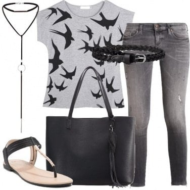 Outfit T-shirt con stampa