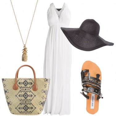 Outfit Al mare con il cappello