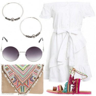 Outfit Bianco colorato