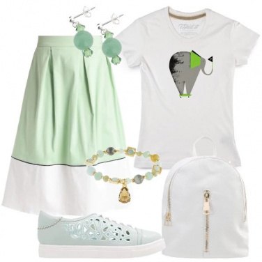 Outfit Latte e menta