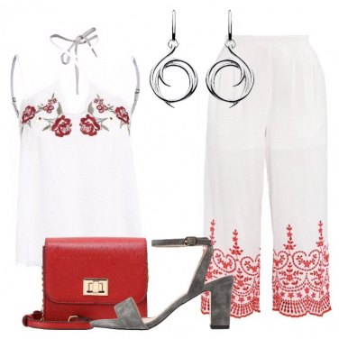 Outfit Rose rosse sul top