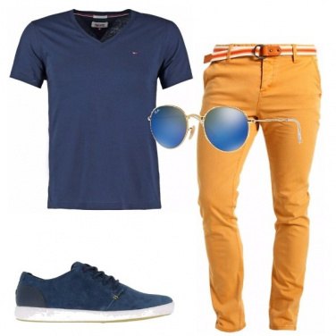 Outfit Stringate blu