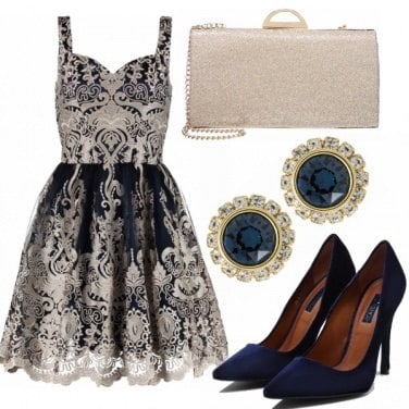 Outfit Blue and gold