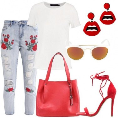Outfit Fiori e baci