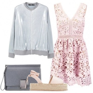 Outfit Argento e rosa