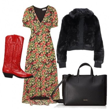 vestito lungo con stivali