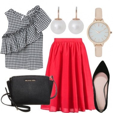 Outfit Il top a quadretti vichy