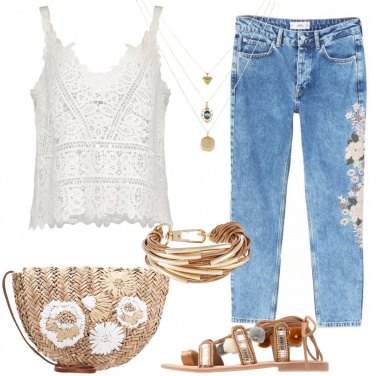 Outfit Ricami floreali
