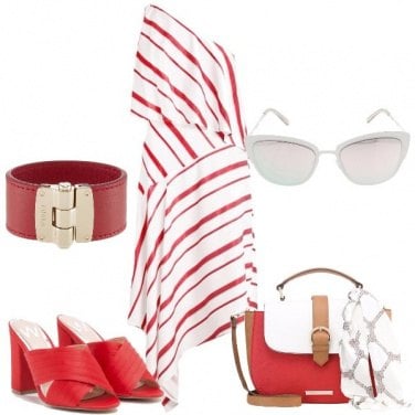 Outfit Bianco e rosso
