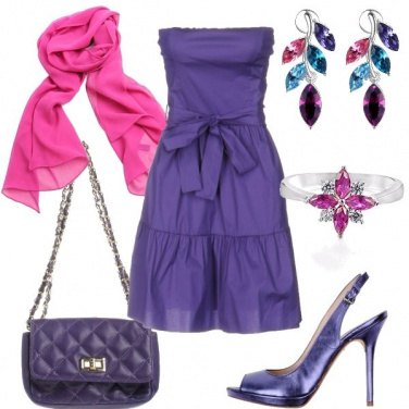 Outfit Viola e rosa