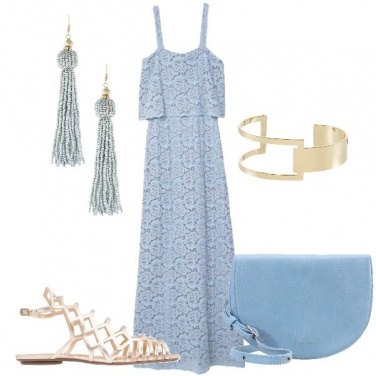 Outfit Pizzo celeste