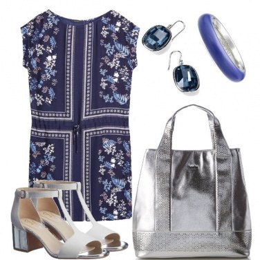 Outfit Argento e blu