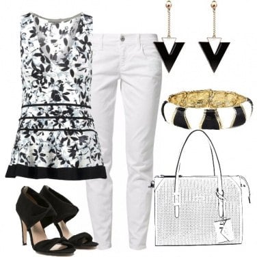 Outfit Bianco e nero di giorno