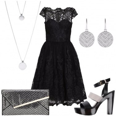 Outfit Nero e argento