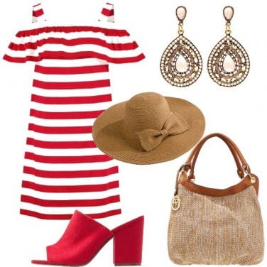 Outfit Cappello di paglia chic