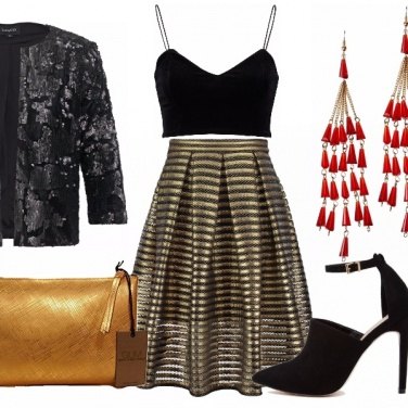 Outfit Black and gold