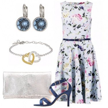 Outfit Blu e argento
