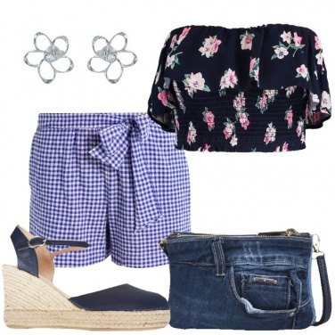 Outfit Fiori e quadretti vichy