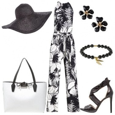 Outfit Raffinata in bianco e nero