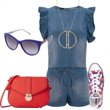 Outfit Playsuit in jeans