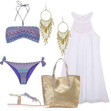 Outfit La shopping bag oro