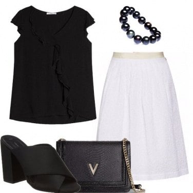 Outfit Classici bianco e nero