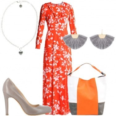 Outfit Borsa con la fascia arancione