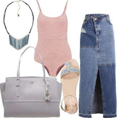 Outfit La gonna lunga jeans