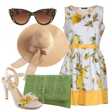 Outfit Romantiche rose gialle