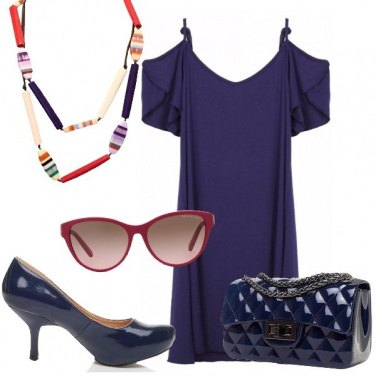 Outfit Di vernice blu