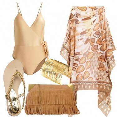 Outfit Oro in spiaggia