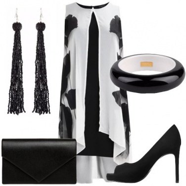 Outfit Cerimonia in bianco e nero