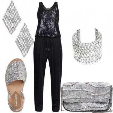 Outfit Paillettes argento