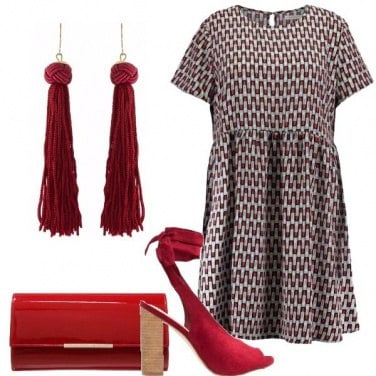 Outfit Rossetto rosso