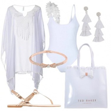 Outfit Bianco per la spiaggia