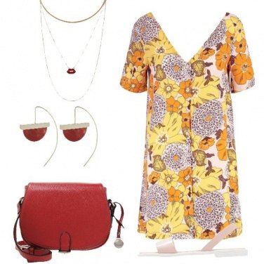 Outfit Giallo e rosso