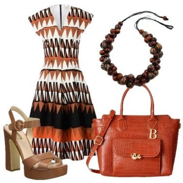 Outfit Legno per la collana