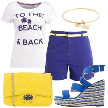 Outfit Blu e giallo