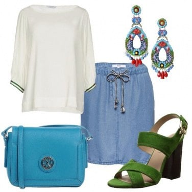 Outfit Dal verde all\'azzurro