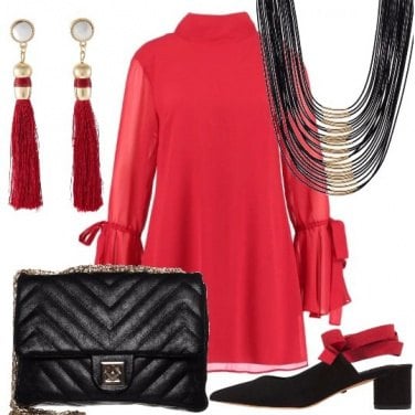 Outfit Vestito rosso