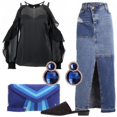 Outfit Con la gonna di jeans