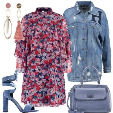 Outfit Fiori e denim