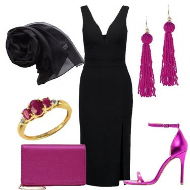 Outfit Fucsia sul nero