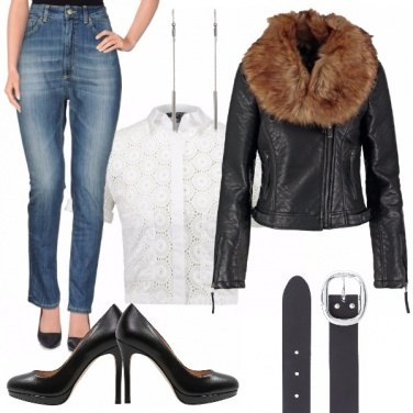 Outfit Bentornato jeans a vita alta